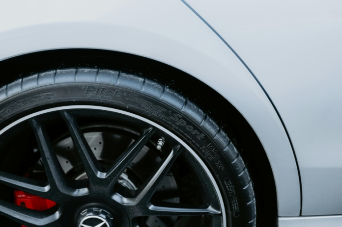 Close-up of a car tire